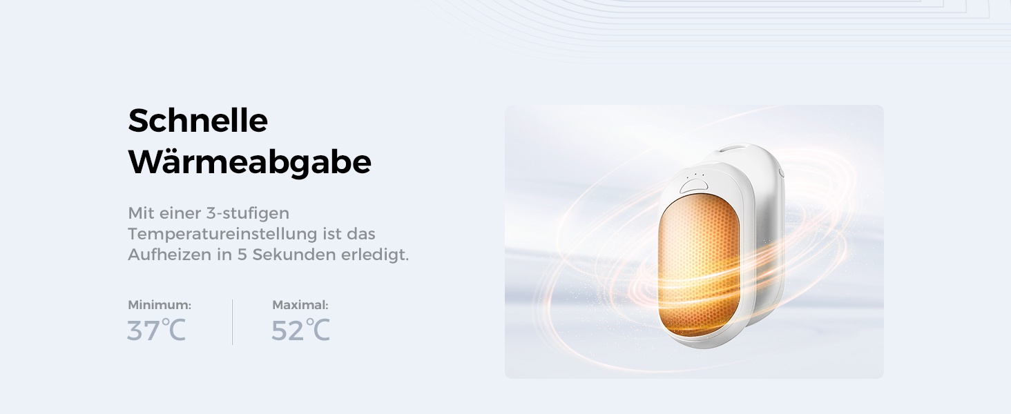 Електричні грілки для рук OCOOPA 2 шт. з магнітною основою, 5000mAh, 3 режими нагріву, компактні, для рукавичок, зима, подарунок