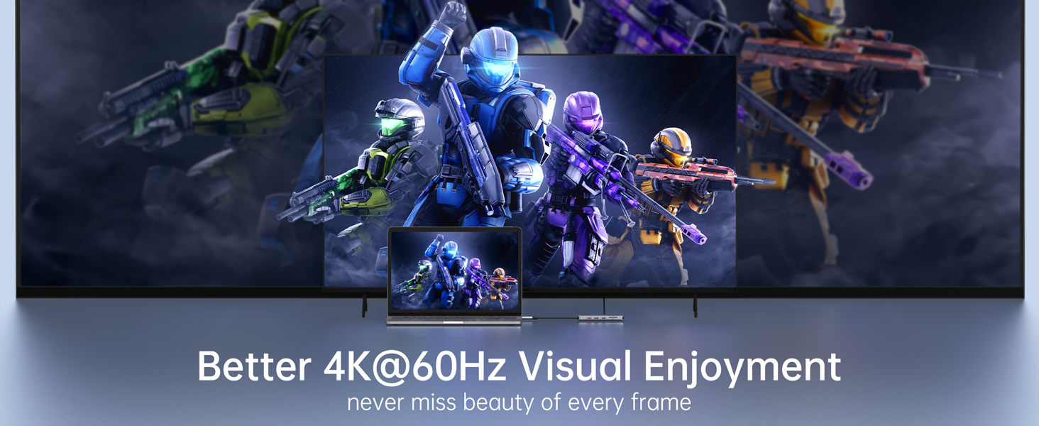 Док-станція USB-C 13-в-1 для ноутбука: 2 HDMI, DisplayPort, 100W PD, SD/TF, Ethernet, Audio/Mic (сірий)