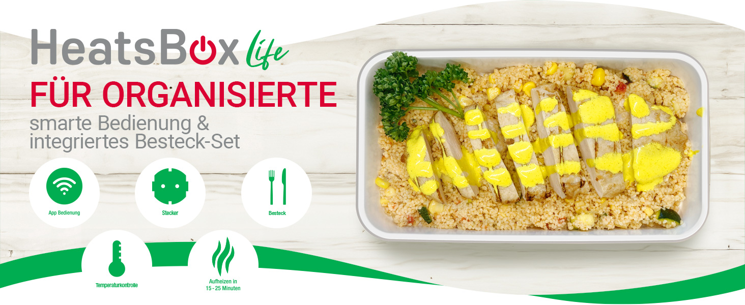 Електрична термобокс Faitron HeatsBox Style, 90 Вт: підігрів їжі для дорослих та дітей, з нержавіючою сталею та герметичним кришкою