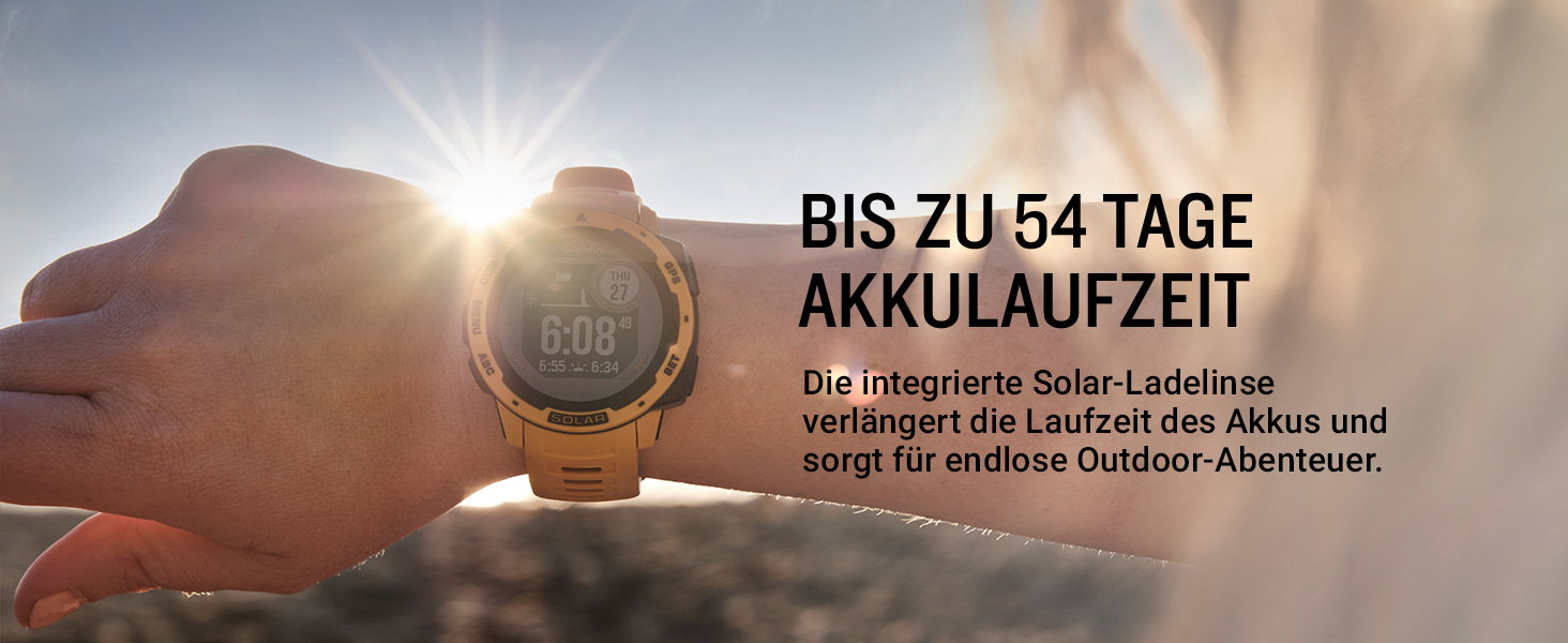 Garmin Instinct - водонепроникний GPS-годинник зі спортивними та фітнес-функціями. Вимірювання частоти серцевих скорочень на зап'ясті, фітнес-трекер та сповіщення зі смартфона. Різні моделі (Instinct Solar, Lila)