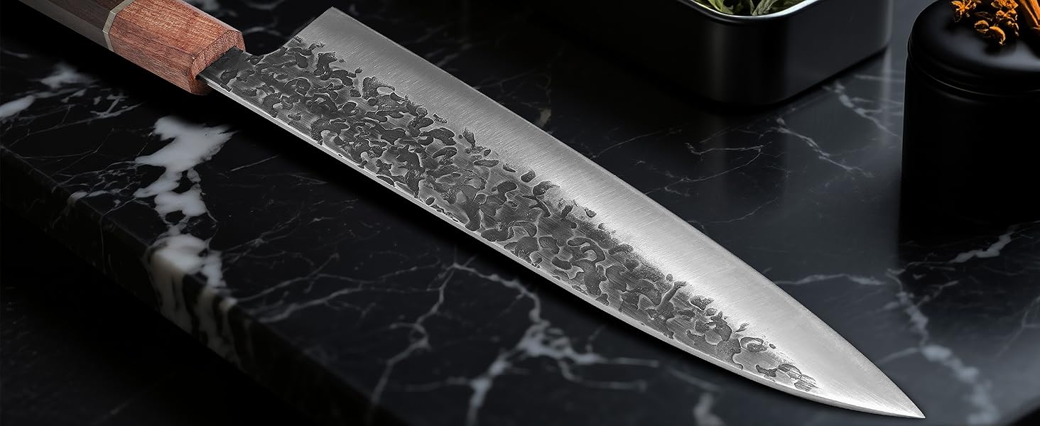 Японський ніж Plys: професійний кухонний ніж для м'яса, 20 см, з високоякісної нержавіючої сталі