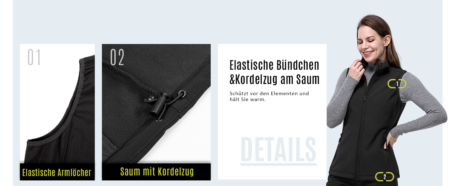 Легка жіноча софтшеллова жилетка 33,000ft: водонепроникна, вітрозахисна, для бігу, гольфу, туризму, біла