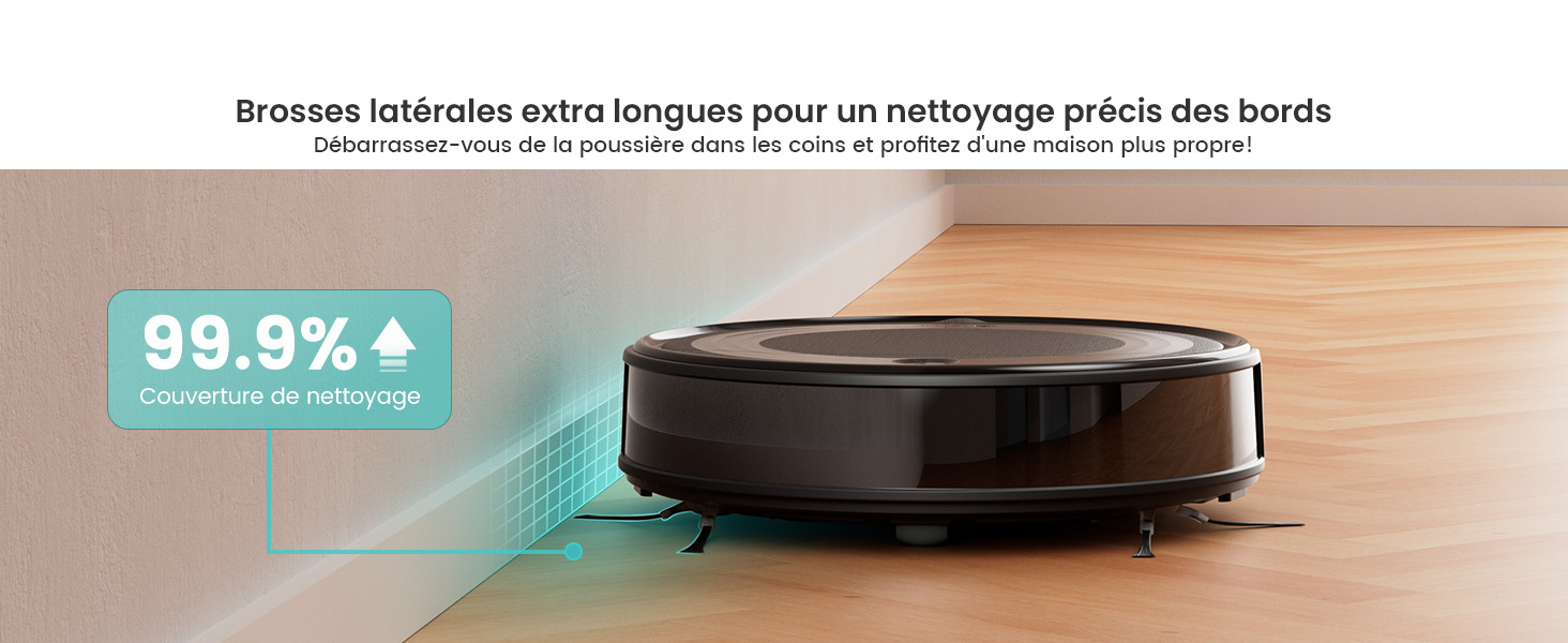 Робот-пилосос LEFANT Gen2 з функцією миття, 12000Pa, автоматичне очищення, LiDAR, Freemove 3.0, 8 тижнів без ручного прибирання (M310)