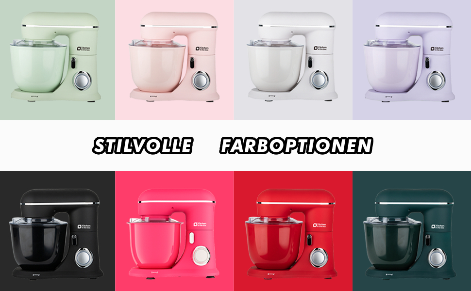 Кухонний комбайн Kitchen in the box: 4.5L та 5L, 1300W, 10+ швидкостей, з набором насадок (крюк, вінчик, гак)