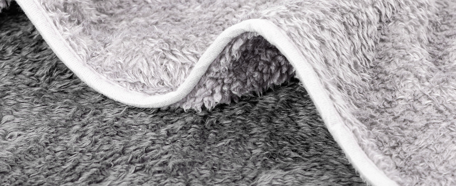 Плед для собак та котів Nobleza: м'який флісовий плед, 100x80 см, 2 шт. (темно-сірий та світло-сірий)