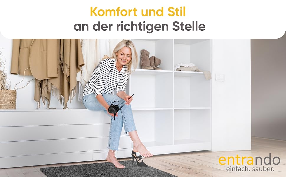 Килимок Entrando 40x60 см - бавовна, антиковзаючі, для дому та вулиці - під двері, терасу, балкон (Бежевий)