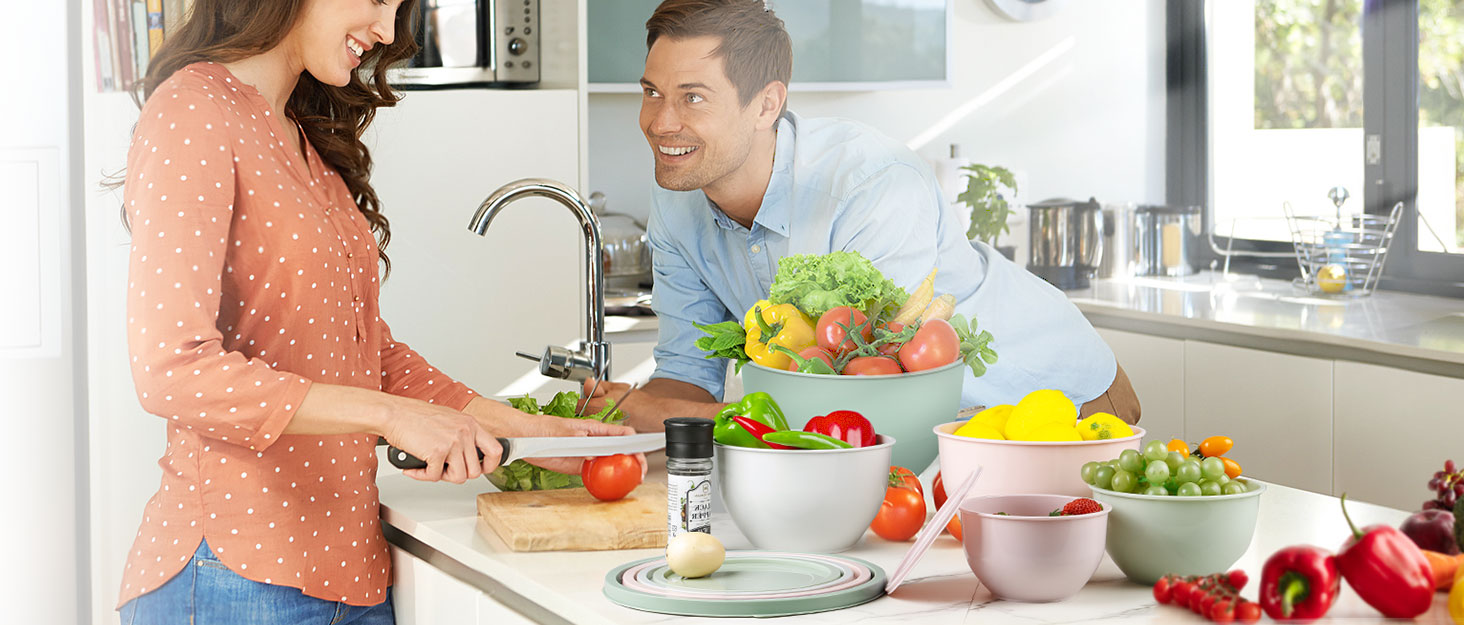 Набір салатниць з кришкою, набір мисок для перемішування з пластику, складні миски для кухні, великий набір мисок, сервіровочні миски ідеальні для змішування та подачі, BPA-free, світло-сірий