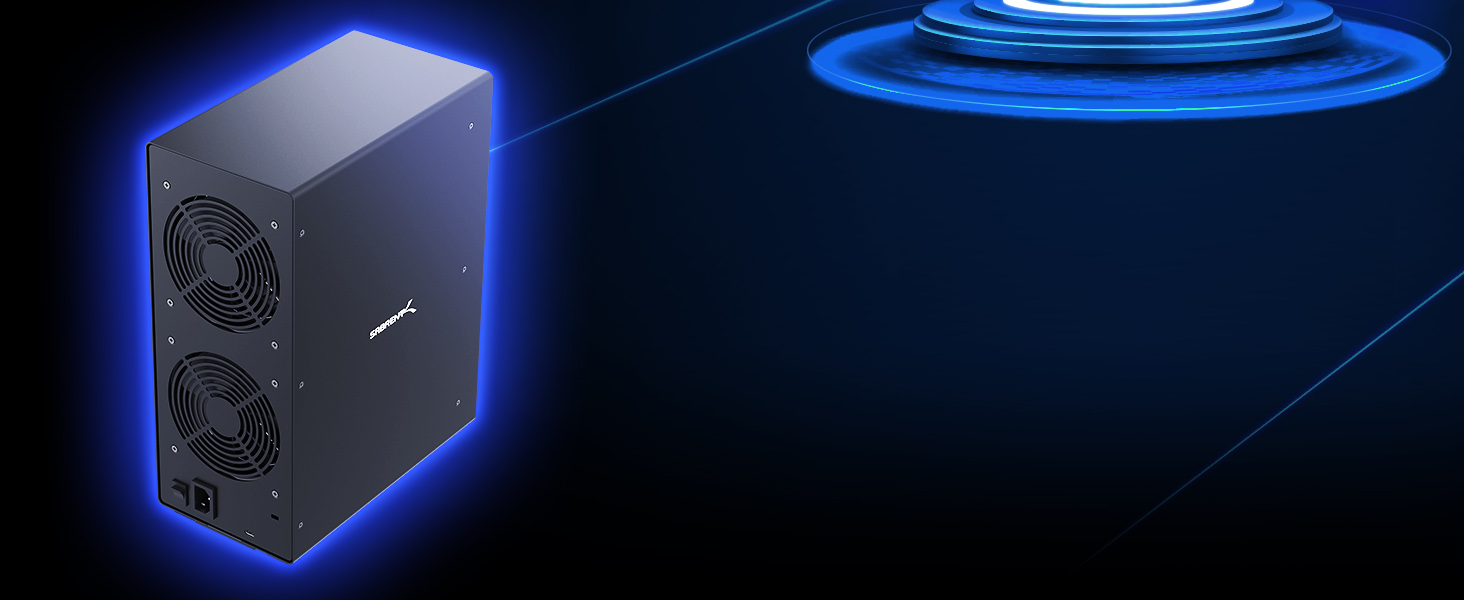 SABRENT Док-станція для жорстких дисків на 2 відсіки USB A - 2.5/3.5 дюймів SATA SSD/HDD, 5Gbps, підтримка до 10TB, функція офлайн-клонування (EC-HD2B)