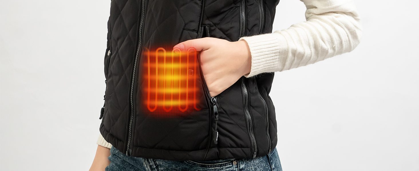 Електрична жилетка ARRIS з підігрівом, універсального розміру, блакитна - для туризму, кемпінгу, гольфу