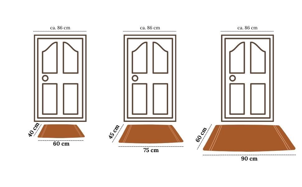 Килимок для входу Hanse Home кокосовий з гумовою основою 45x75 см для дому та вулиці