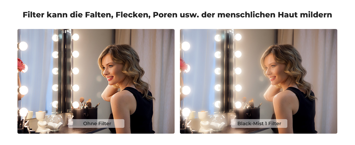 Фільтр K&F Concept Nano-K Serie Black Mist 82mm з оптичного скла з 18-шаровим покриттям для відео та портретної фотографії