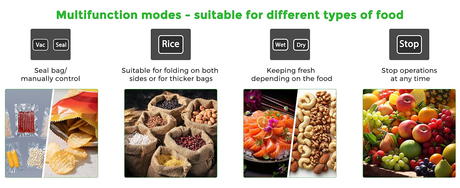 Вакуумний пакувальник Großcat з 50 пакетами, апарат для пакування продуктів харчування з різаком та цифровим таймером для кухні та ресторану