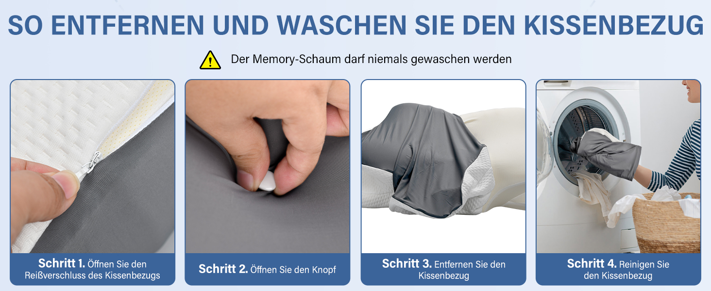 Подушка для шиї Ehomfory з ефектом пам'яті, дихаюча, ергономічна, сіра. Підходить для сну на боці, спині та животі.