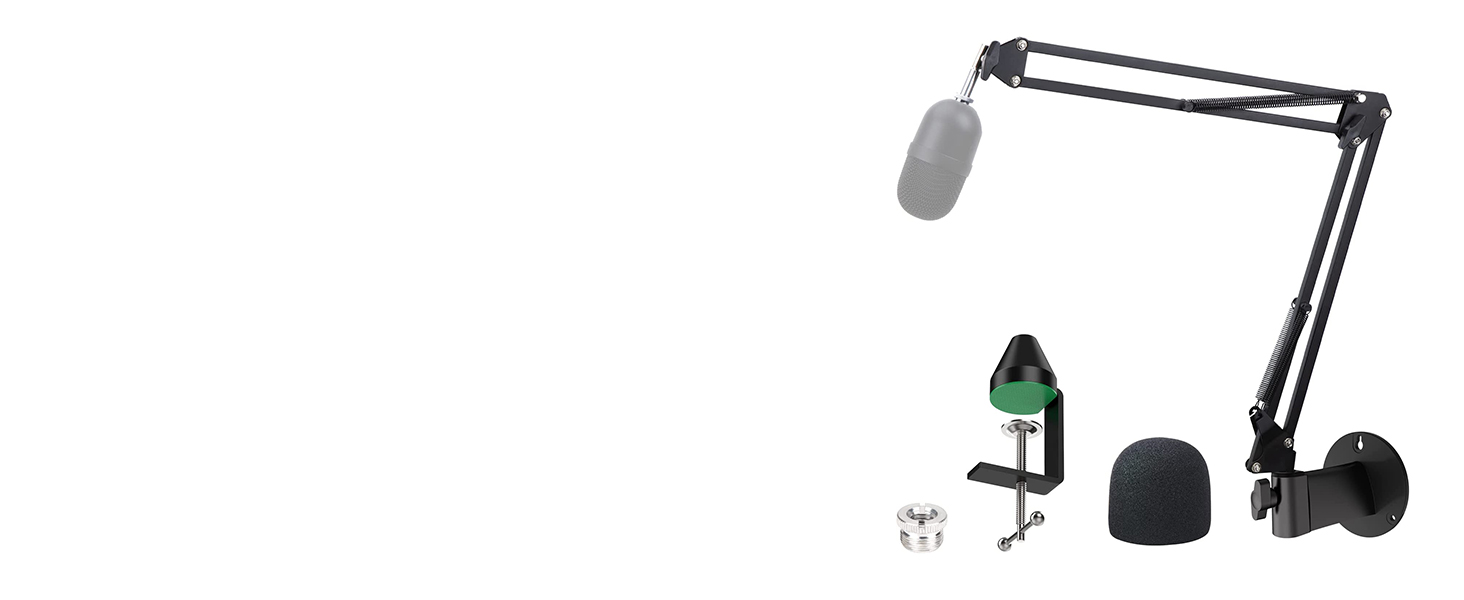 Тримач мікрофона YOUSHARES для Razer Seiren Mini/V3 Mini - професійний кріплення з поп-фільтром для геймінгу, стрімінгу та подкастингу