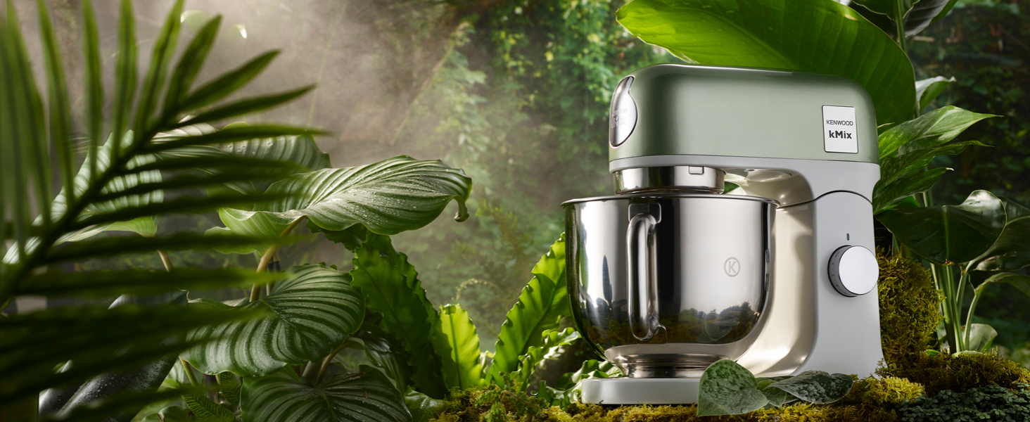 Кухонна машина Kenwood kMix Editions KMX760BC, 1000 Вт, чаша 5 л з нержавіючої сталі, набір для кондитера, зелений металік