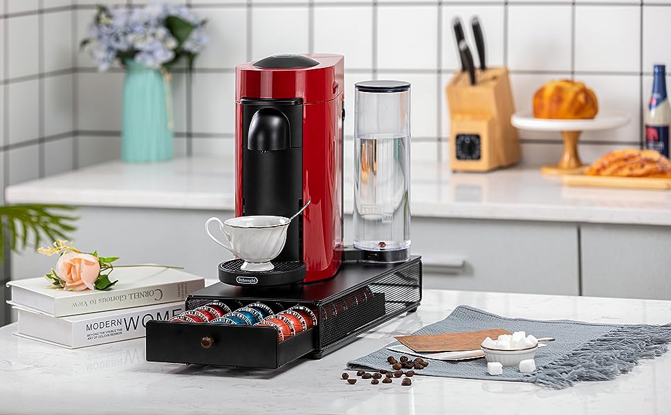 Тримач для капсул Vertuo Rice - органайзер для Nespresso (30 капсул) з ручкою (Метал)