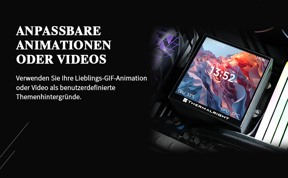 TR Hyper Vision 360 UB ARGB Black: Рідинна система охолодження CPU з LCD-дисплеєм 3.95