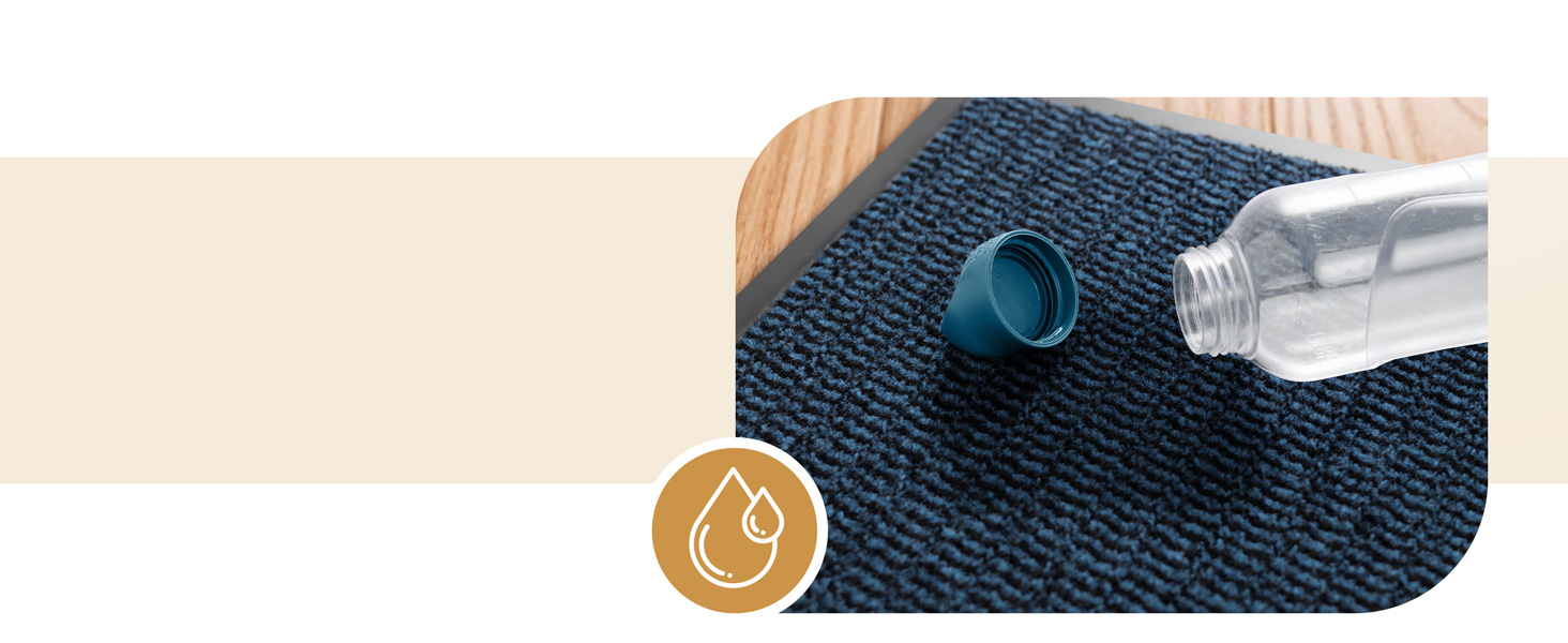 Килимок для дому 60x90 см, блакитний - Schmutzfangmatte для приміщень, килимок для входу, антиковзаючі