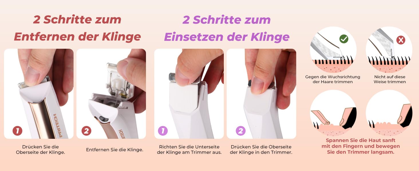 Електричний жіночий тіло-тример PRITECH для бікіні. Вологозахищений (IPX7), USB, з зарядною станцією