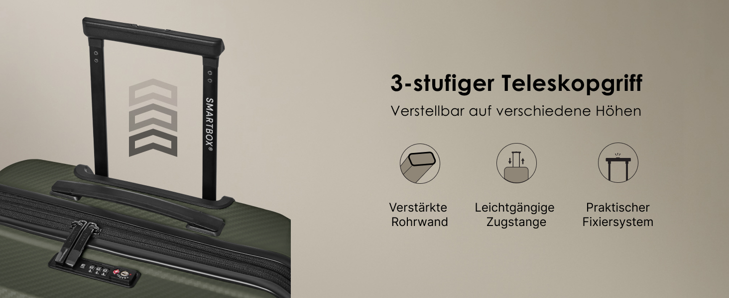 Чемодан тріумф SMARTBOX Olive L (76 см), розширюваний, 111-120 л, поліпропілен, 4 колеса, TSA-замок, 4.2 кг