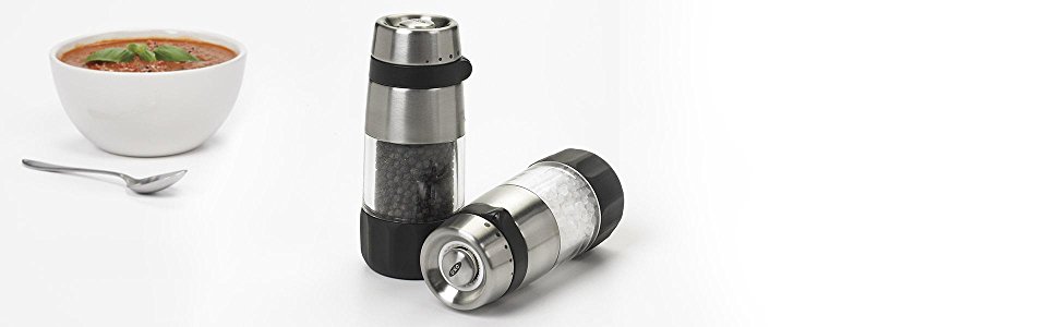 Перцемолка OXO Good Grips Elegante з нержавіючої сталі, чорна