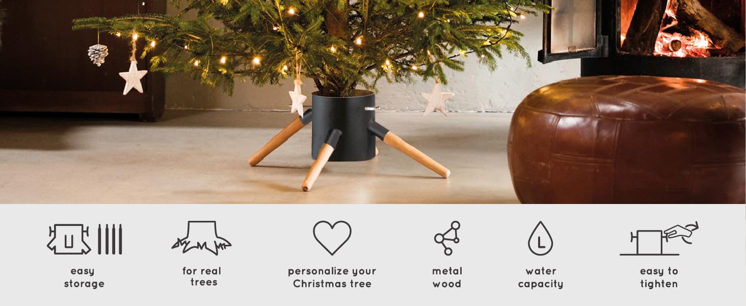 Підставка для ялинки Tree Nest - міцна та надійна, для ялин з діаметром стовбура до 15 см та висотою до 3,5 м. Білий колір, з резервуаром для води.