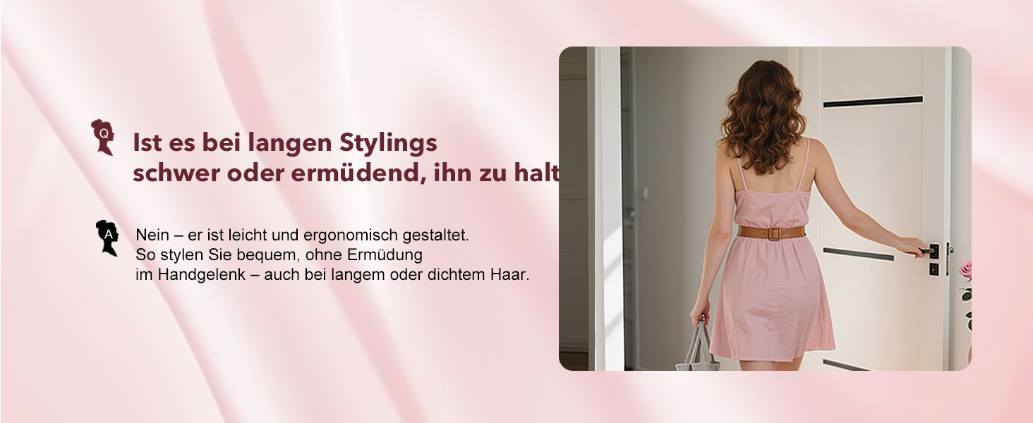 8-в-1 Airstyler: Фен-щітка для волосся з автоматичною насадкою для локонів, етикеткою Pink. Швидке сушіння, об'єм та без пошкоджень. У комплекті сумка для подорожей.