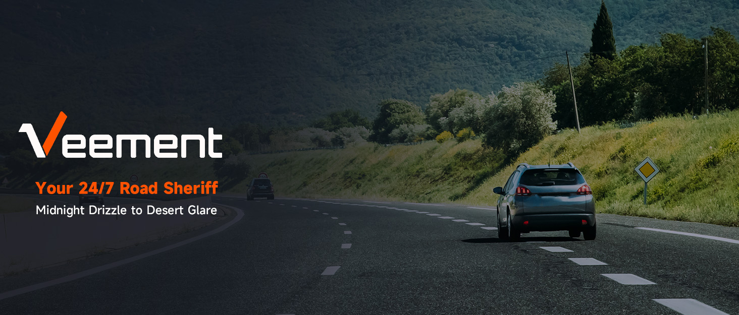 Відеореєстратор Veement Dashcam Auto: 2.5K+1080p, міні камера, нічне бачення, G-сенсор, паркувальний режим, 32GB карта, чорний