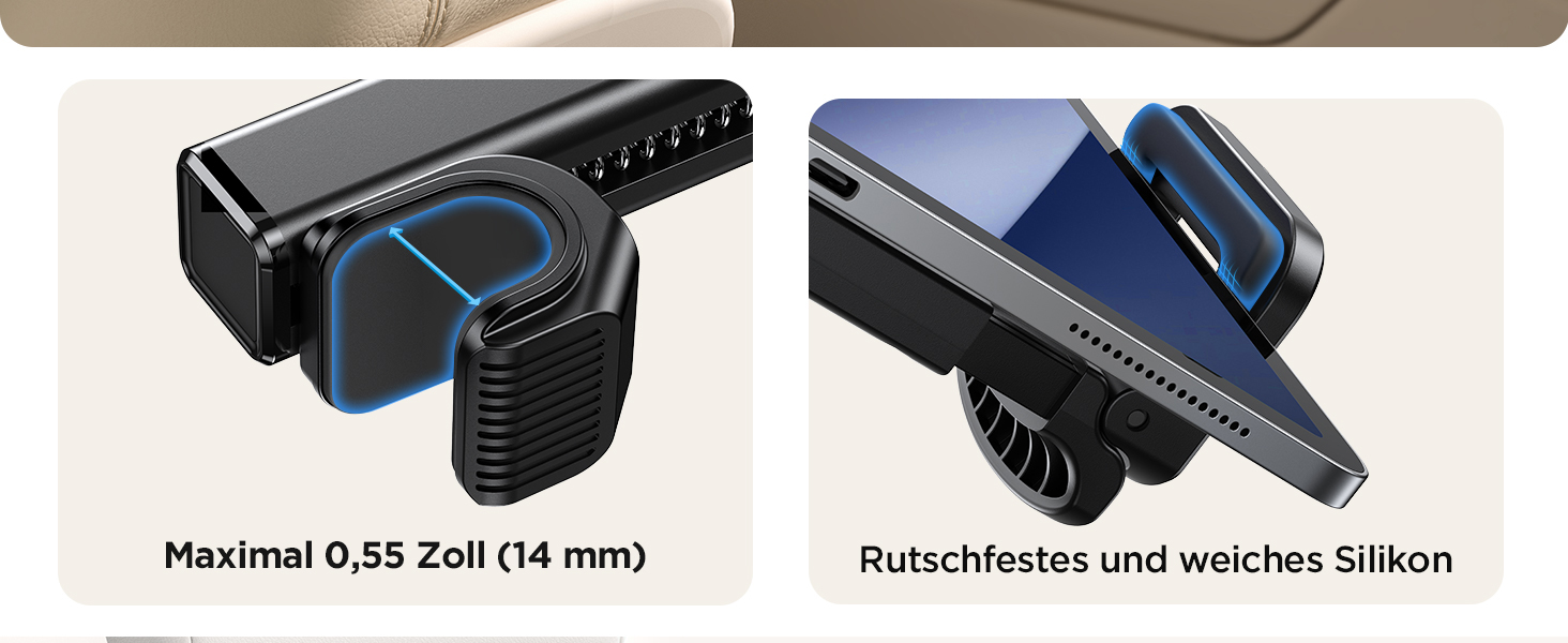 Тримач для планшета Joyroom у автомобіль для підголівника, сумісний з iPad/Galaxy Tab/Fire/Switch (4.7–12.9 дюймів)