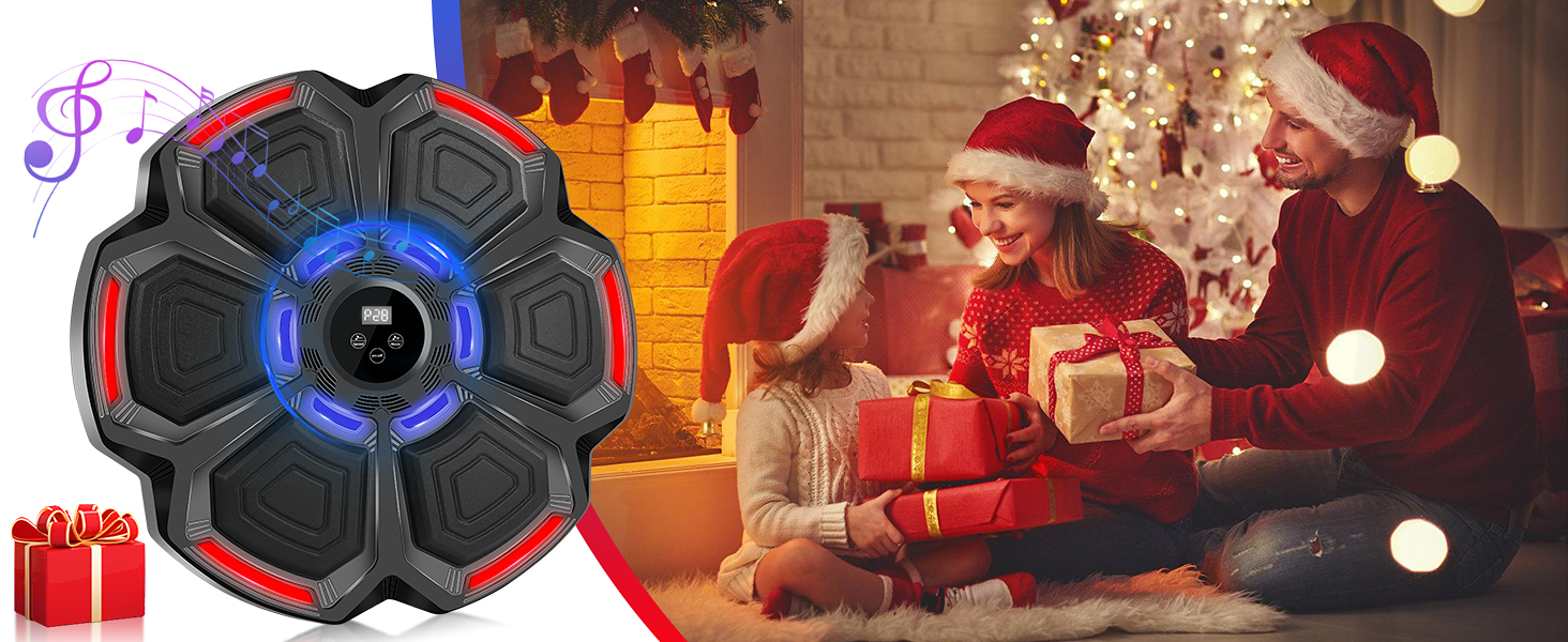 Музична боксерська машина JUOIFIP для дітей та дорослих, Bluetooth бокс-автомат з рукавичками, електронна боксерська машина для дому, фітнес-тренування в приміщенні (Стиль 2)