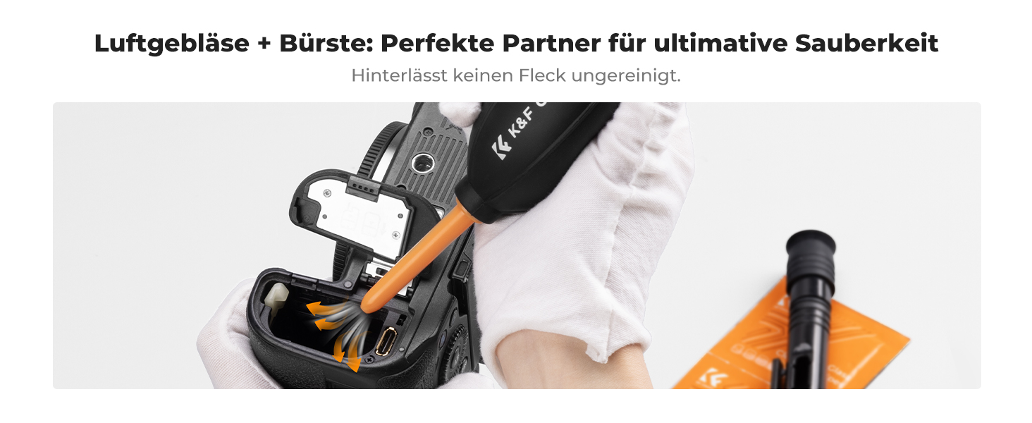 Набір для чищення DSLR-камер та чутливої електроніки K&F Concept 15-в-1: об'єктив, фільтри, смартфони