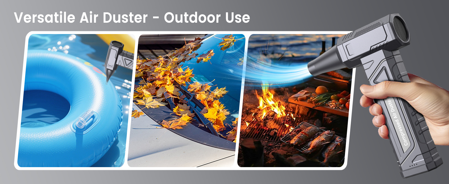 Електричний повітряний пилосос для чищення ПК - Air Duster 200000 RPM, 4-ступенева регулювання, акумуляторний міні-фен, для клавіатури, дому, авто
