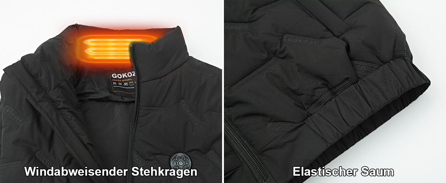 Обогреваемая жилетка Gokozy для мужчин с Powerbank 20000 mAh, 15 зон обігріву, для катання на велосипеді, риболовлі, лижного спорту, чорного кольору