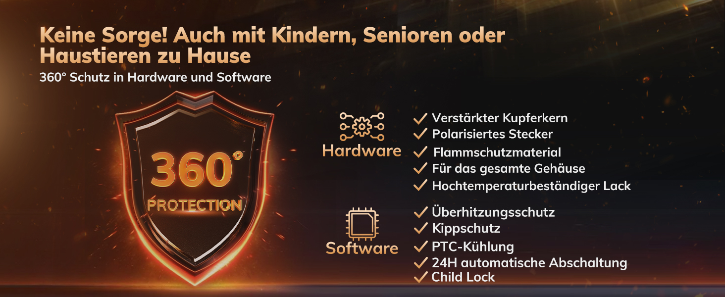 Електричний обігрівач AEOCKY 3 покоління з AI-термостатом, 1800 Вт, PTC, для дому, з пультом, 70° осциляція, тихий, безпечний, портативний, для офісу, спальні, кімнати