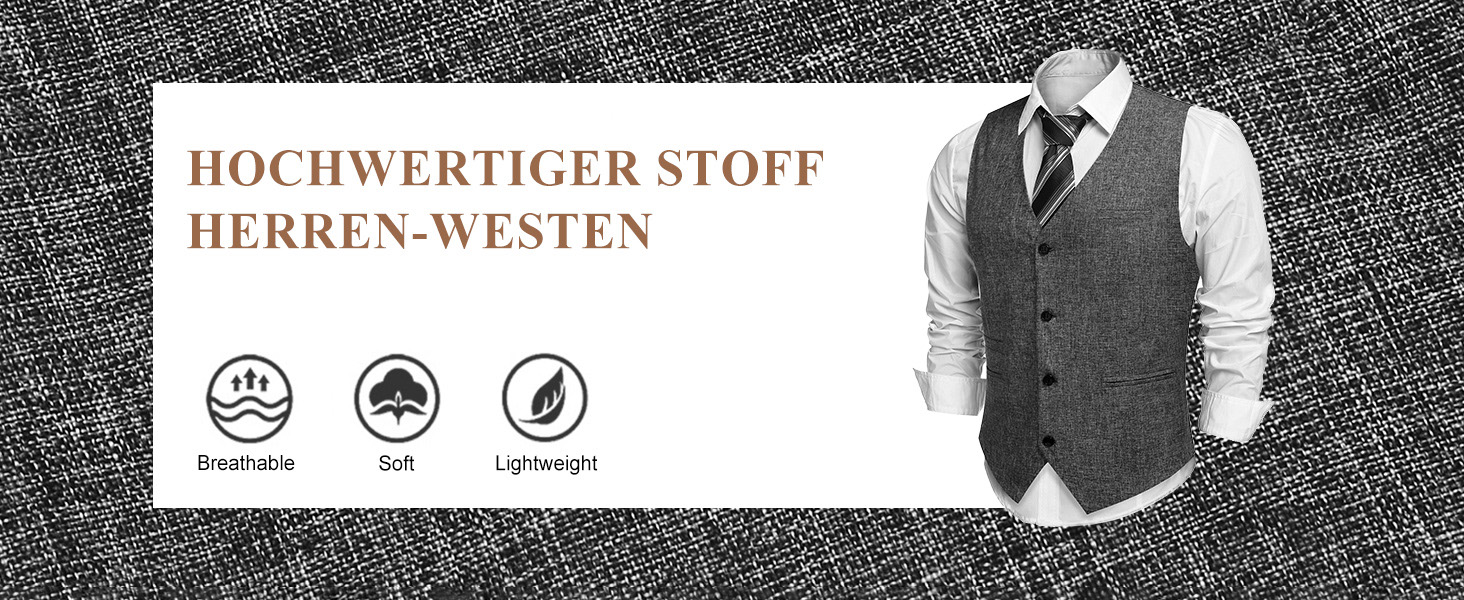 Жилет чоловічий COOFANDY, коричневий, для вечірок, ділових зустрічей та святкування, модель V-подібного вирізу