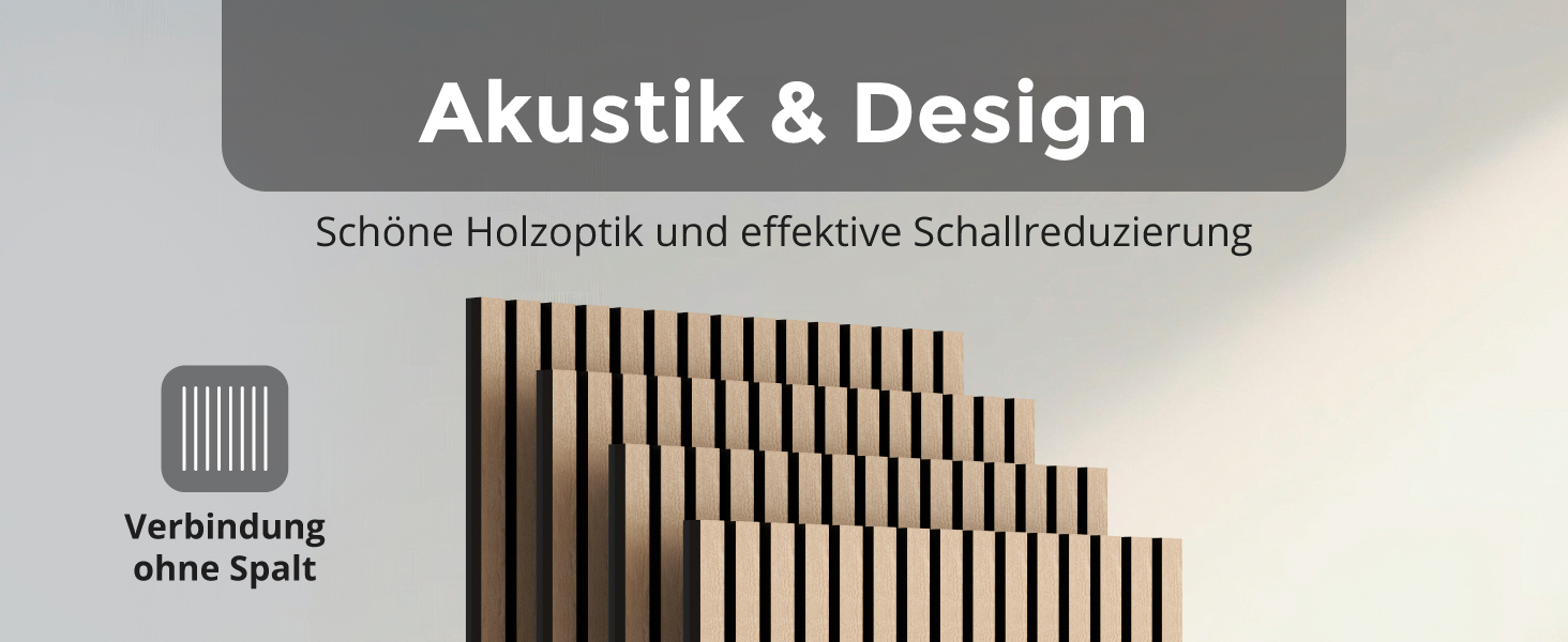 Акустичні панелі з дерева 60x60 см, колір горіх (4 шт.) — стінні звукопоглинаючі панелі-ламелі для шумоізоляції та покращення акустики приміщення