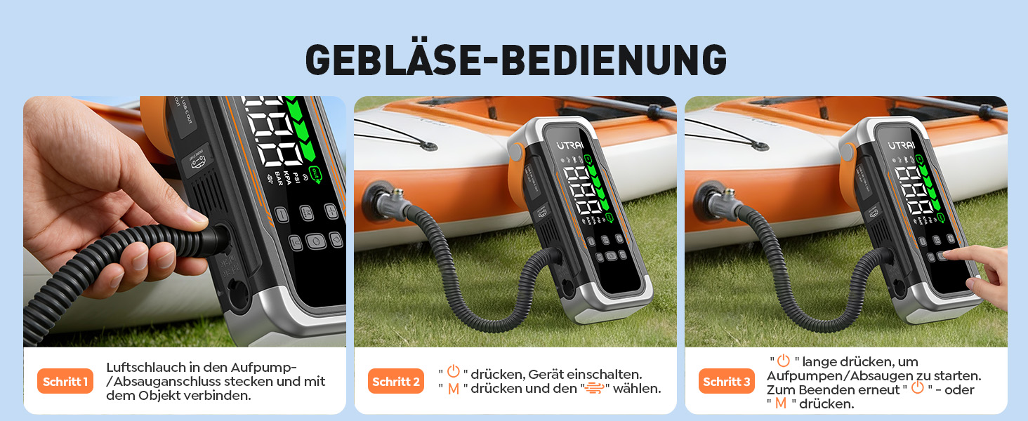 Powerbank для авто UTRAI 6000A з пусковим струмом, компресором та PD 30W – для бензин/дизель (до 10л)