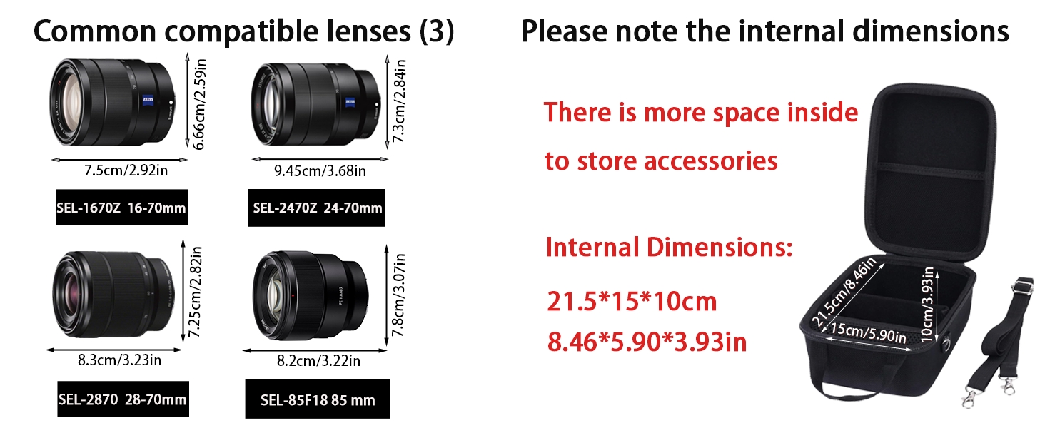 Чохол для камери Sony Alpha 6000/6300/6400/6500/6700, чорний, Aenllosi