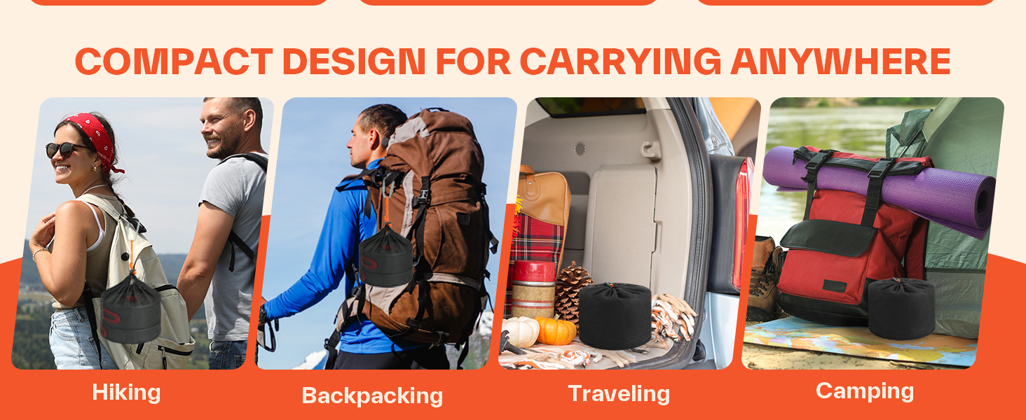 Набір посуду для кемпінгу на 2 особи: каструля, сковорода, чайник, тарілки, чашки, столові прибори (Löffel, Gabeln)