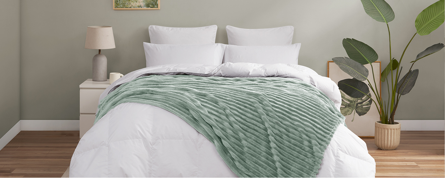 Плед WAVVE: м'який флісовий плед для дивану, софи, кімнати. 150 x 200 см, сірий