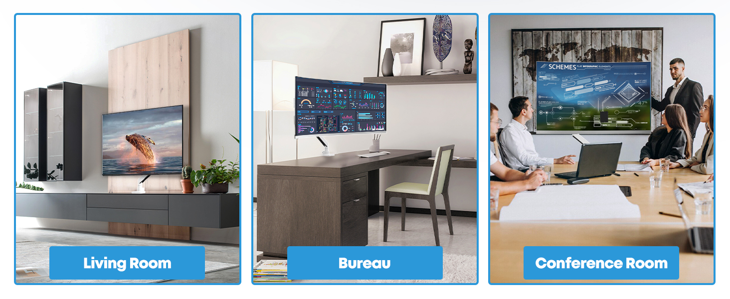 Кріплення для монітора PUTORSEN: підходить для моніторів 17-57 дюймів, до 27 кг, газ-амортизатор, VESA 200x200, білий