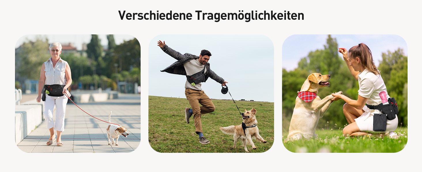 Сумка для ласощів та корму для собак AGPTEK, поясна сумка для прогулянок, подорожей та активного відпочинку