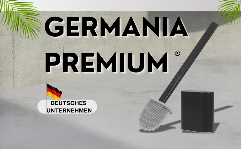 Силіконова щітка для унітазу Klobürste – чорна, настінний монтаж без свердління, самоклеюча – гігієнічна, довговічна, з тримачем