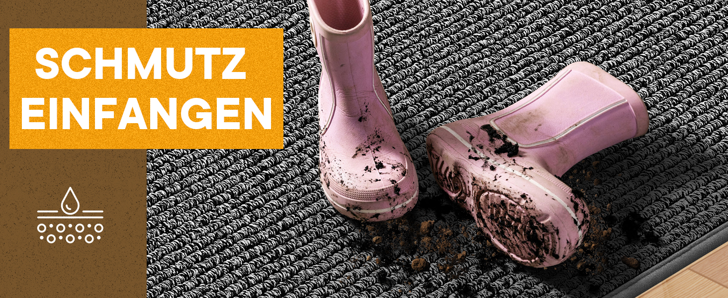 При entryway килимок Mibao 50x80 см, вологопоглинаючий антиковзаючий килим для вхідних дверей, світло-сірий