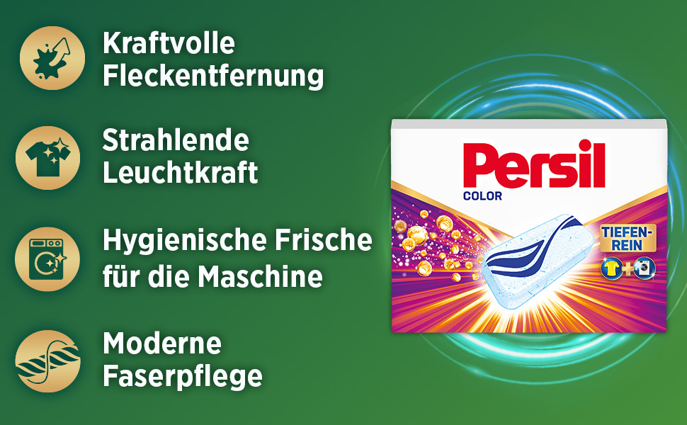 Капсули для прання кольорових речей Persil Power Bars, біорозкладний захисний шар, гігієнічна свіжість, 16 завантажень