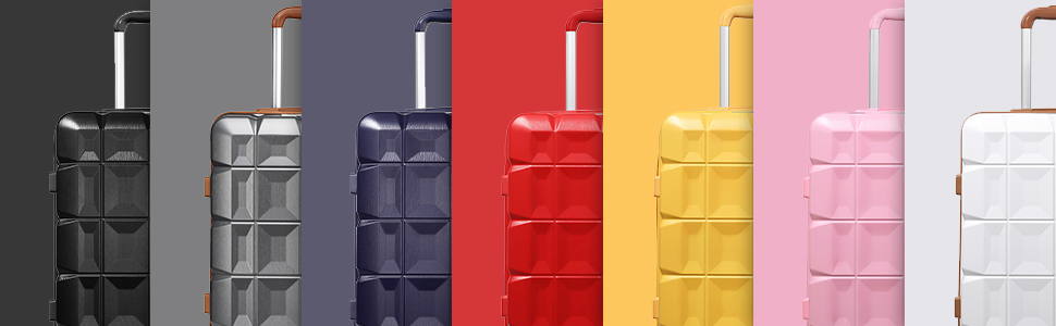 Набір валіз KONO 2 в 1: велика валіза (54 см) та косметичка, чорний/коричневий