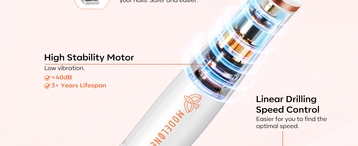 Бездротовий набір фрезер для нігтів Modelones 13 в 1: манікюр, педикюр, LED, 25000 об/хв