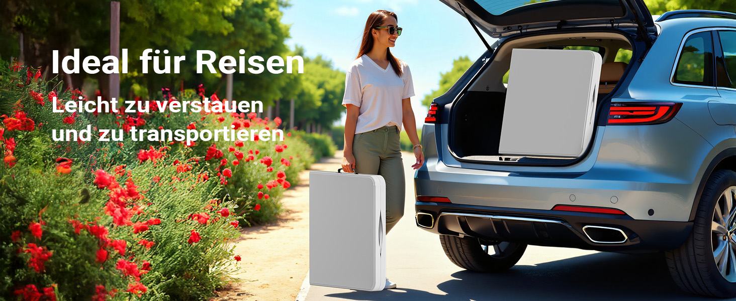 Складний кемпінговий стіл Wiltec 122x60x75 см з ручкою для перенесення - для пікніка, саду, вечірок