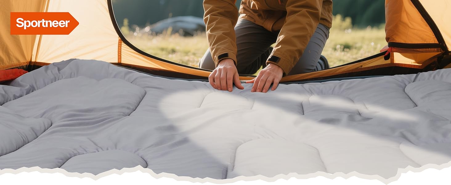 Сплячий мішок Sportneer для кемпінгу: 3-4 сезонний, легкий, компактний, для дорослих
