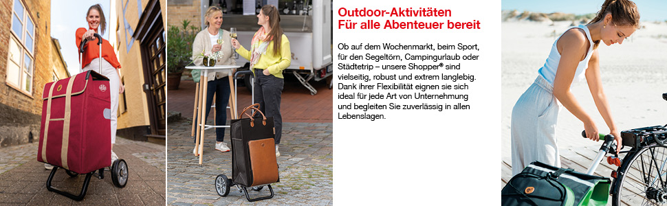 Тролей для покупок Andersen Scala Milla чорний - 54 л, сталевий каркас, 40 кг, сходинковий механізм